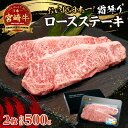 【ふるさと納税】宮崎牛霜降り（ロース）ステーキ250g×2枚 計500g 宮崎牛 牛肉 お肉 国産牛 ブランド牛 和牛 ロースステーキ ロース ステーキ 霜降り 贈答用 贈答 贈り物 プレゼント 記念日 誕生日 内祝い グルメ BBQ 焼き肉 アウトドア ミヤチク 高千穂町 送料無料 A206