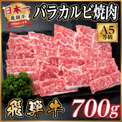 
                  飛騨牛A5等級　バラカルビ焼肉700g(焼肉・BBQ用)【1754433】
                