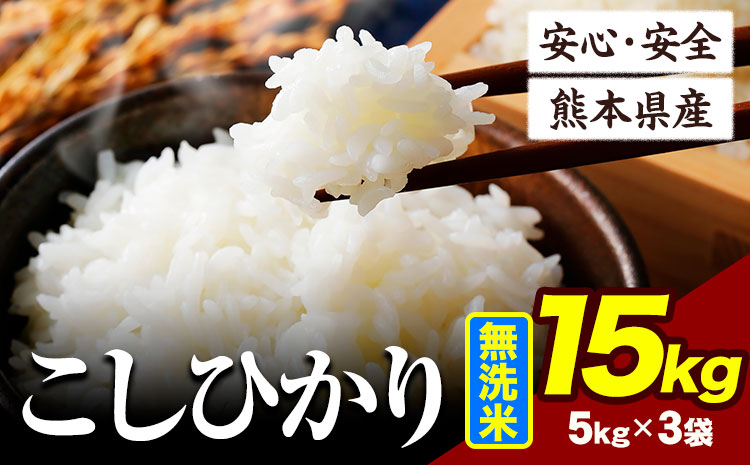 令和6年産 こしひかり 15kg 《7-14日以内に出荷予定(土日祝除く)》令和6年産 熊本県産 ふるさと納税 無洗米 ひの 米 こめ ふるさとのうぜい コシヒカリ コメ お米 おこめ---ubuyama_lcl_121_15kg---