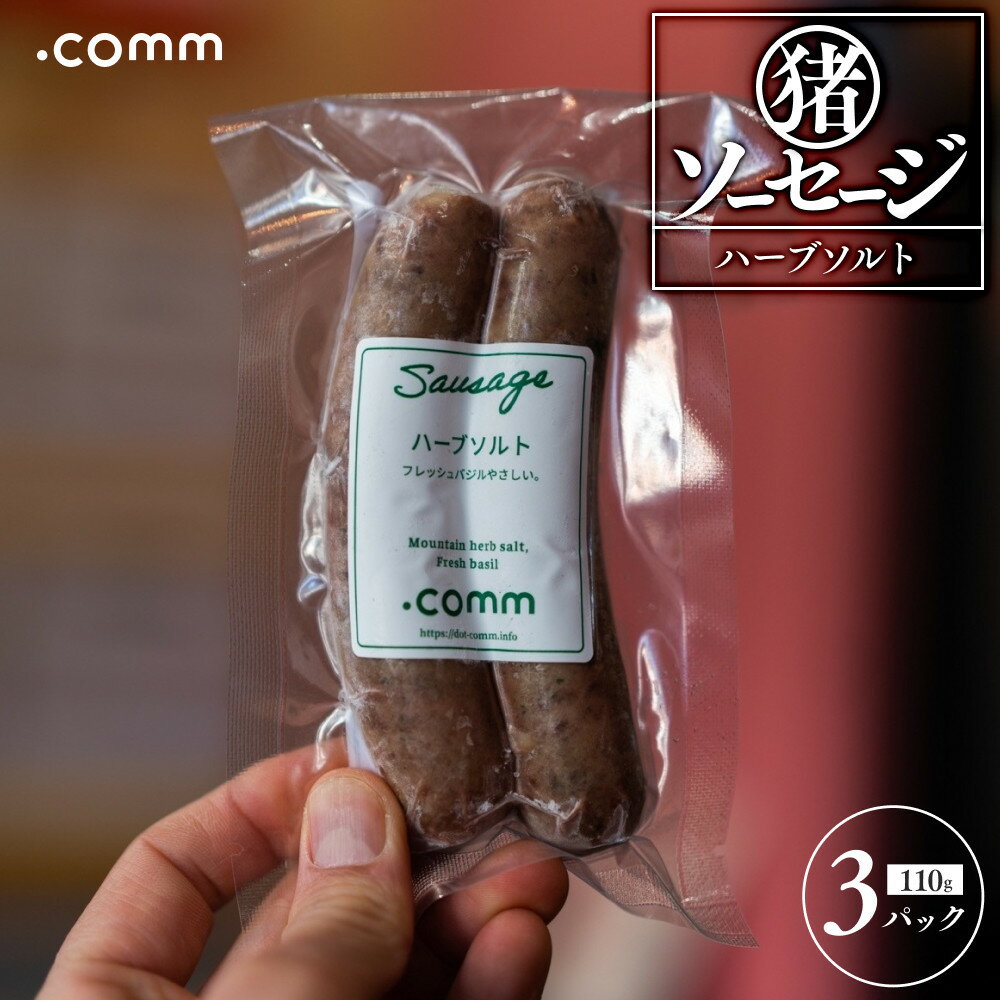【ふるさと納税】＼年内発送／ 猪ソーセージ　ハーブソルト　3個セット