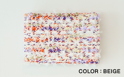 【COOHEM】 米富繊維 KNIT TWEED CARD CASE カードケース 名刺入 ブランド 数量限定 山形県 山辺町 BEIGE  yt-ccxxbg