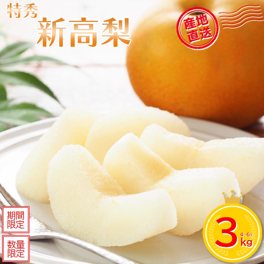 【先行予約】＜蔵王町産＞【特秀】新高梨3kg箱詰め　【04301-0605】