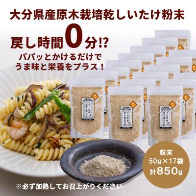 ふるさと納税 竹田市 大分県産 原木栽培乾しいたけの粉末 850g(50g×17袋)