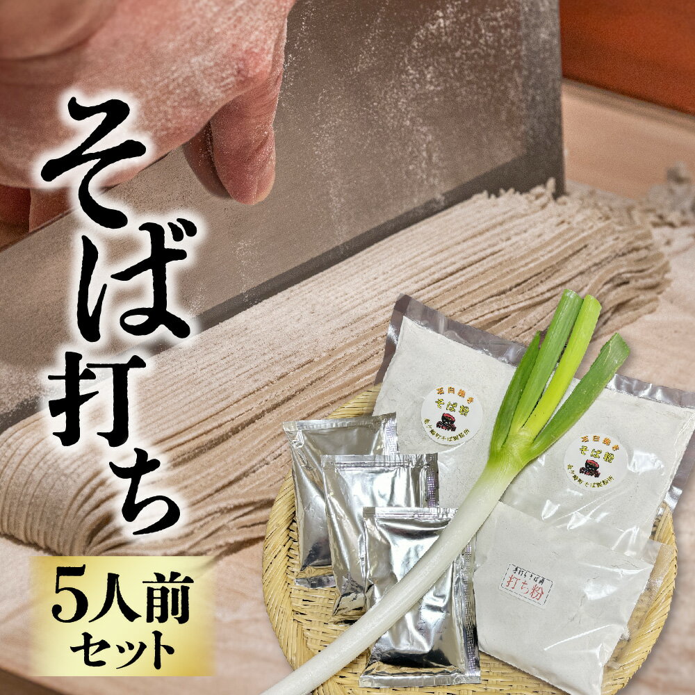 【ふるさと納税】そば そば粉 100％ 手作り お試し 産直ろくちゃん そば 作り セット 5人前 ねぎ 付 体験 蕎麦 そば打ち 岩手県 金ケ崎町