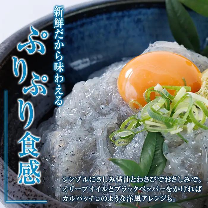 豊洋丸の鮮度抜群！ 生しらすセット (計200g・100g×2個) 【HK01】【OITAしらすhoyomaru豊洋丸】