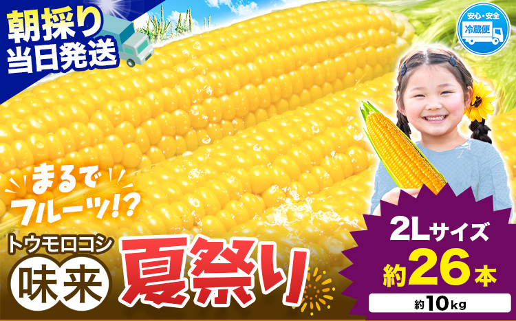 新登場★ トウモロコシ 味来 【収穫後当日出荷！】 夏祭り 約10kg 26本前後《6月中旬-7月中旬頃出荷予定》 茨城県 結城市 野菜 甘味が強い 柔らかい ジューシー フルーティー 夏野菜 コーン