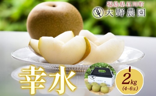 梨2kg 幸水 4～6玉