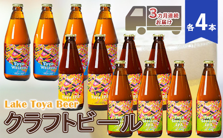 クラフトビール Lake Toya Beer 3カ月連続 クラフトビール【定期便】