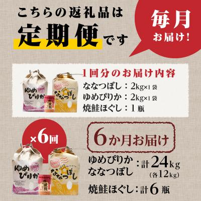 ふるさと納税 滝川市 【令和7年産新米】6ヶ月連続お届け!北海道2大ブランドの食べ比べ!!4kg ゆめぴりか ななつぼし |  | 02