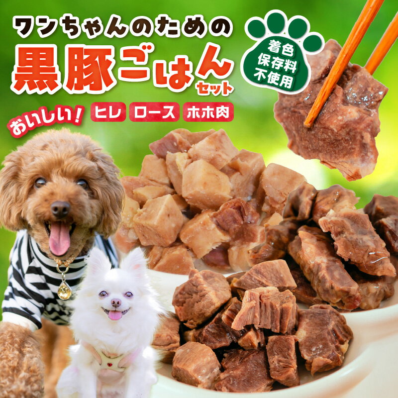 【ふるさと納税】ワンちゃんのための黒豚ごはん【黒豚肉3種のセット】常温レトルトパック