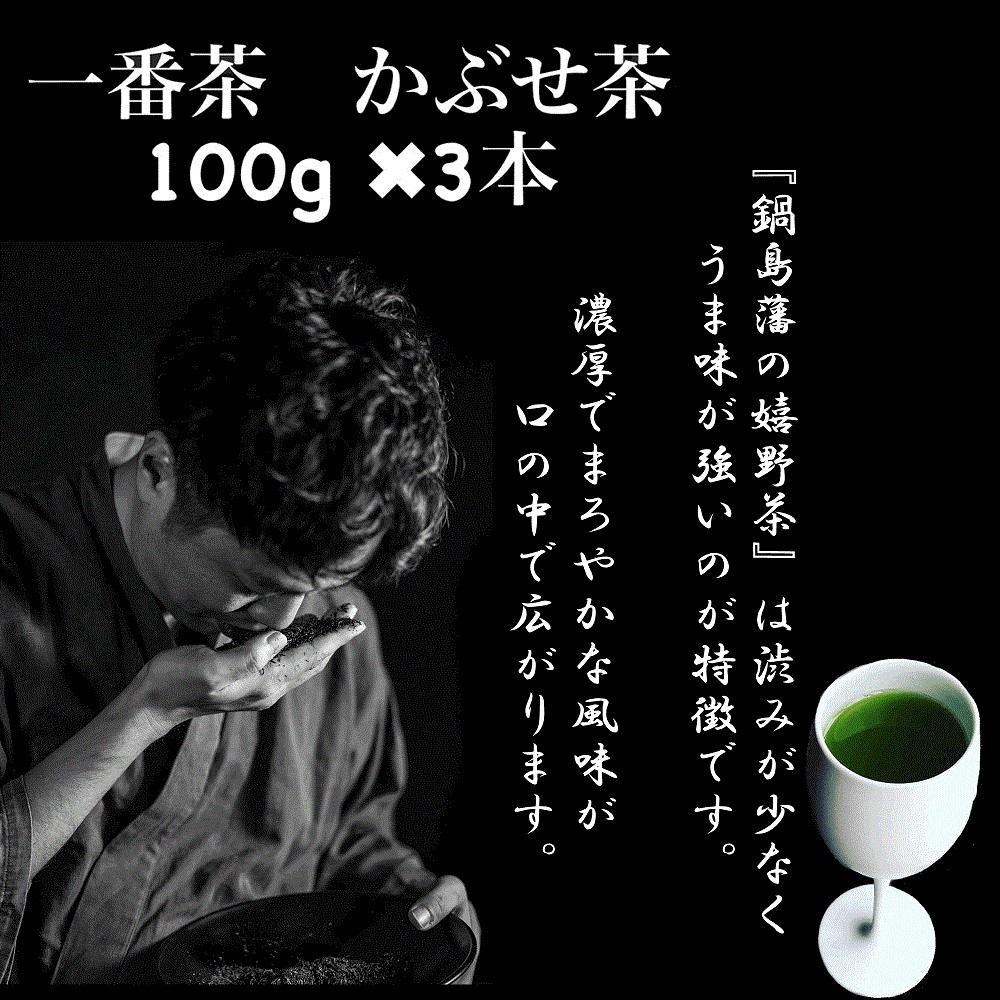 
嬉野茶　かぶせ玉緑茶１００ｇ×３本（A6305-08）
