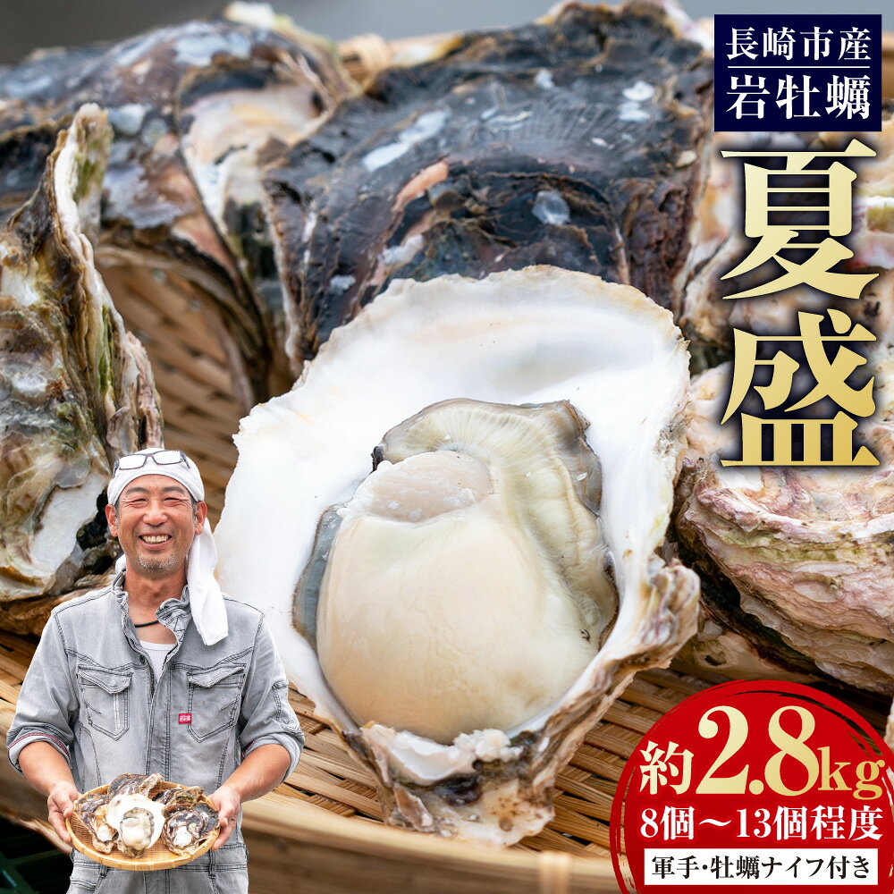 【ふるさと納税】先行予約 数量限定 長崎市産 岩牡蠣 「夏盛」NATSUZAKARI 約2.8kg（8個~13個程度） 夏盛 なつざかり 岩ガキ 岩がき 生牡蠣 牡蛎 カキ 魚介類 海鮮 冷蔵 長崎市 数量限定 送料無料【2026年6月下旬～7月下旬発送予定】