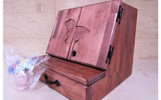 手作り木製ペット用仏壇・メモリアル プリザのお花付き 099H2117_イメージ3