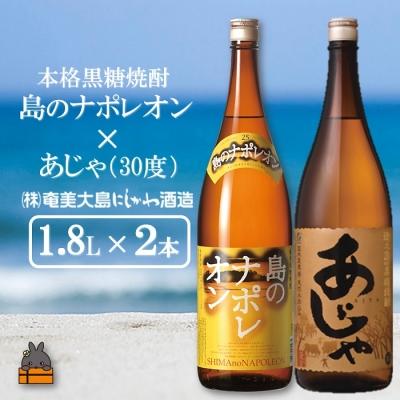 ふるさと納税 徳之島町 奄美本格黒糖焼酎　島のナポレオン×あじゃ(30度)(1.8L×2本)
