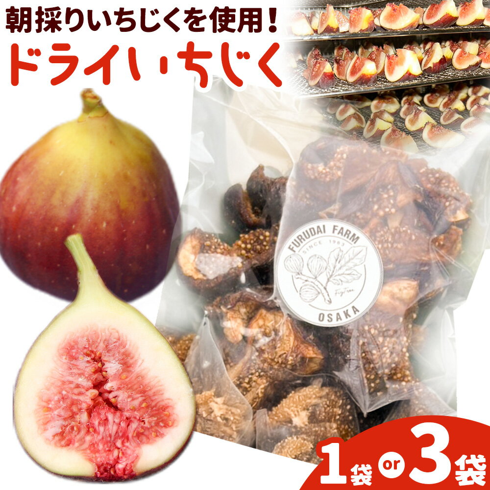 【ふるさと納税】朝採りいちじくを使ったドライいちじく 選べる 1袋 3袋 (1袋約60g) 古大農園《30日以内に出荷予定(土日祝除く)》大阪府 羽曳野市 いちじく 無花果 フルーツ 果物 ドライフルーツ 添加物不使用