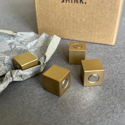 ふるさと納税 みよし市 真鍮マグネット【CUBE】(マグネットキューブ)16個