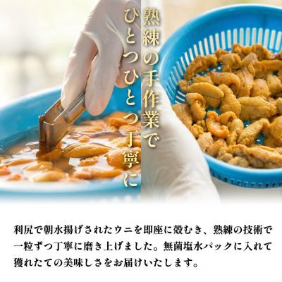 ふるさと納税 利尻町 【2026年発送受付】利尻昆布育ちの天然生うに 塩水キタムラサキ90g利尻島産[1110003] |  | 03