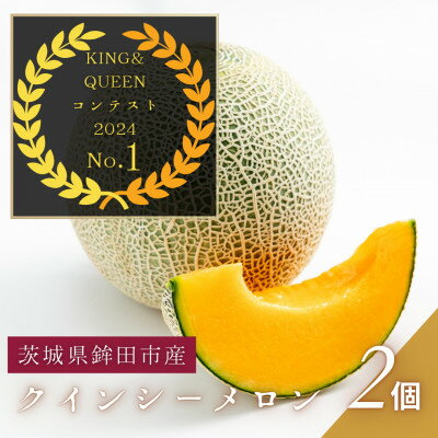 【ふるさと納税】【先行予約】令和8年4月順次発送 茨城県鉾田市 山一ファーム クインシーメロン 大玉4L～5L・2玉【配送不可地域：離島・沖縄県】【1590731】