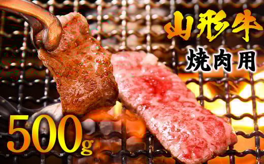 《焼肉店を直営する精肉工場からお届け》黒毛和牛「山形牛」焼肉用（肩・モモ・バラ お任せ）500g（500g×1パック）　019-D-YL046