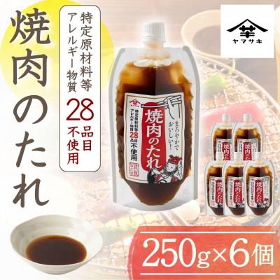 ふるさと納税 小千谷市 28品目不使用 焼肉のたれ 250g×6個  調味料 山崎醸造 新潟県 小千谷市