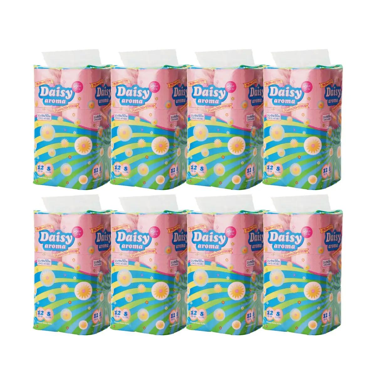 【Amazon.co.jp限定】【9ヵ月 連続 定期便】トイレットペーパー ディジーアロマ 12R シングル 50ｍ ×8パック 96個 ×9回 日用品 消耗品 114mm ほのかな 香り 微香 芯 大容量 トイレット トイレ ふるさと 納税 