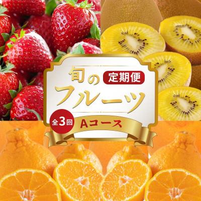 ふるさと納税 丸亀市 【発送月固定定期便】フルーツ定期便 Aコース (ゴールドキウイ いちご デコポン)全3回