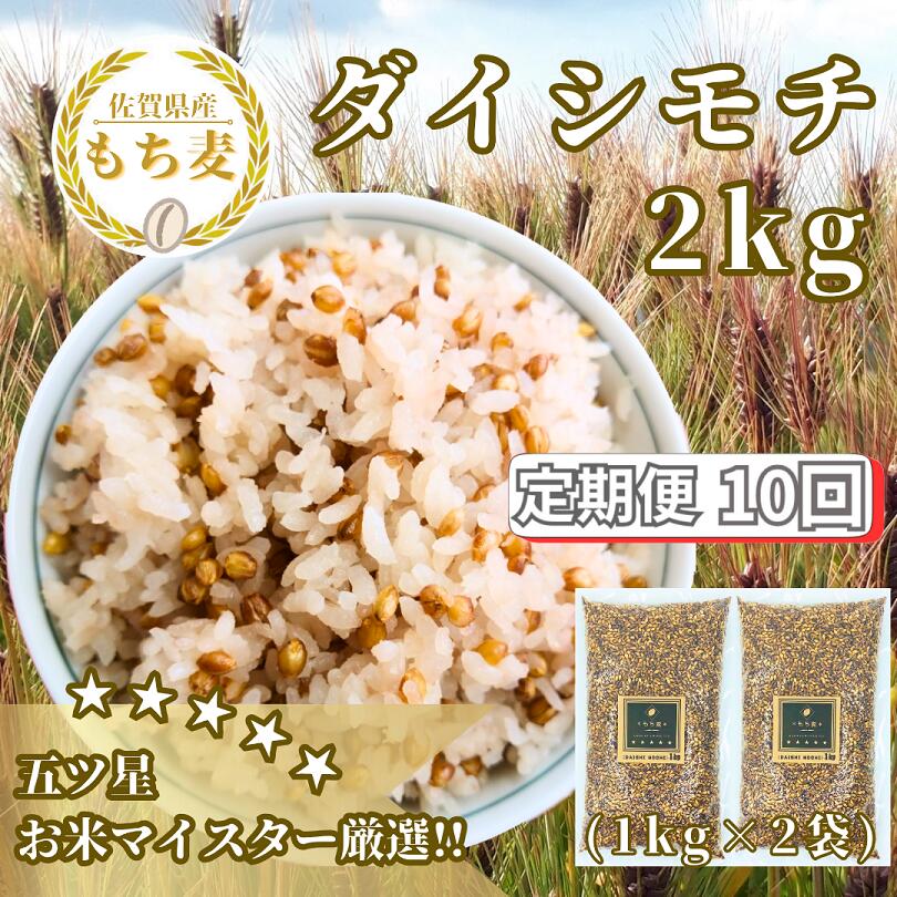 【ふるさと納税】【10回定期便】ダイシモチ2kg もち麦 キラリ もち麦ごはん（CIB41）