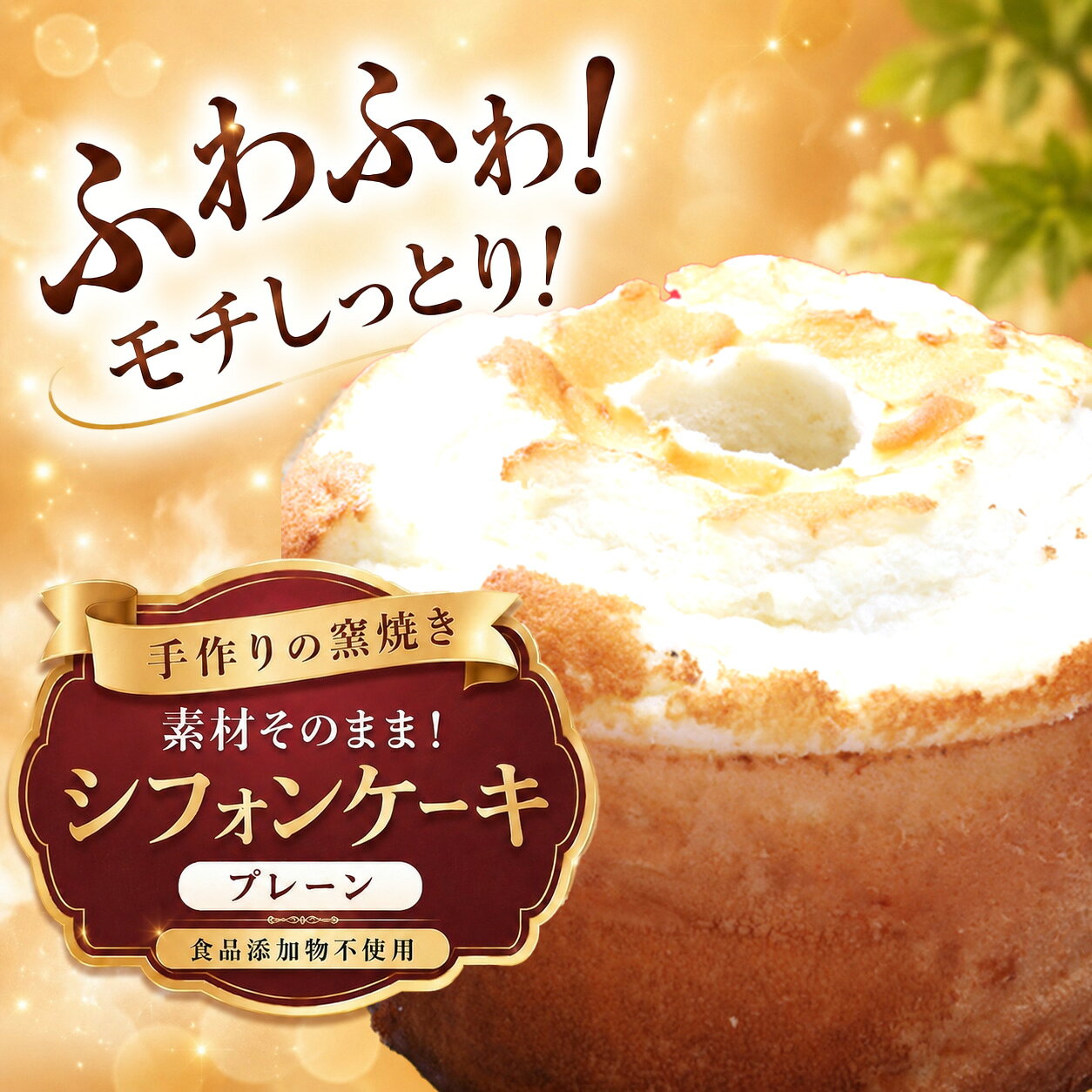 【ふるさと納税】手作り の 窯焼き 無添加 シフォン ケーキ | スイーツ ケーキ 焼き菓子 菓子 シフォン 手作り 土産 お歳暮 お中元 兵庫県 上郡町