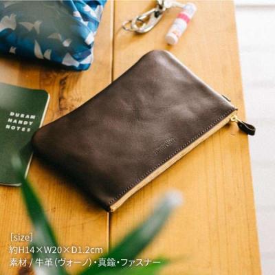 ふるさと納税 糸島市 DURAM ファスナーポーチ M 革通帳 18012【Duram Factory】[AJE015] |  | 01