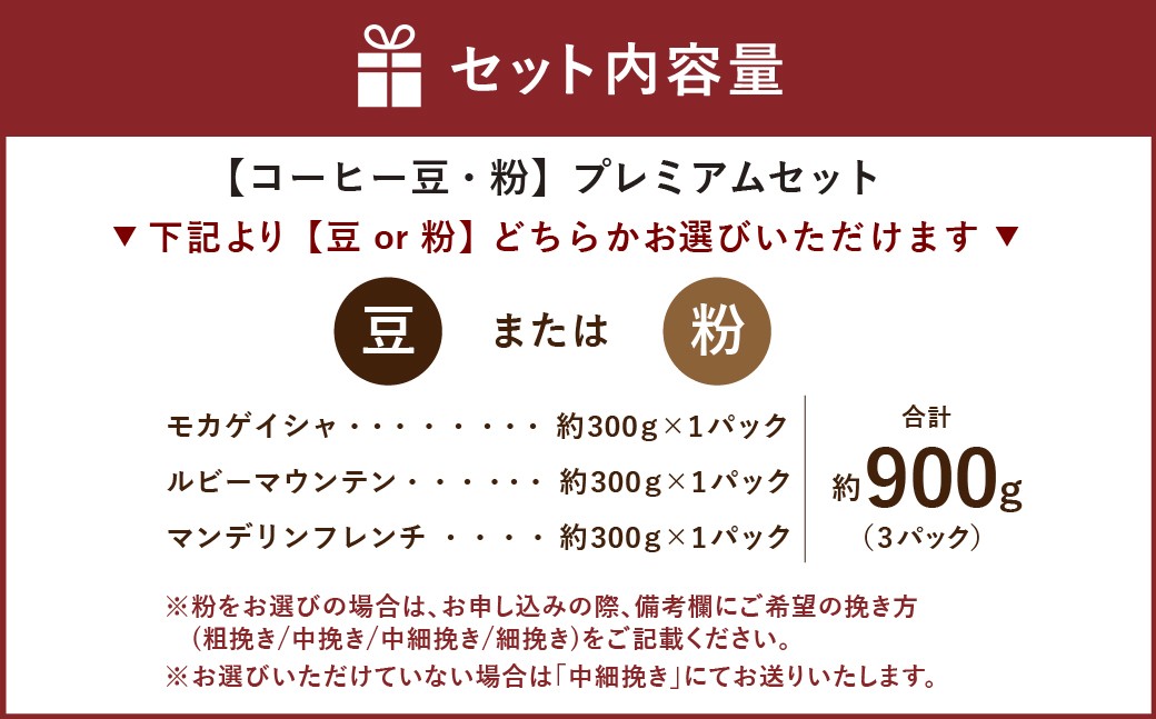 【西荻窪】【選べるコーヒー豆・粉】 プレミアムセット3種×約300g