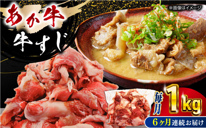 
【全6回定期便】 熊本あか牛スジ 1kg 【五右衛門フーズ】 [YBZ049]
