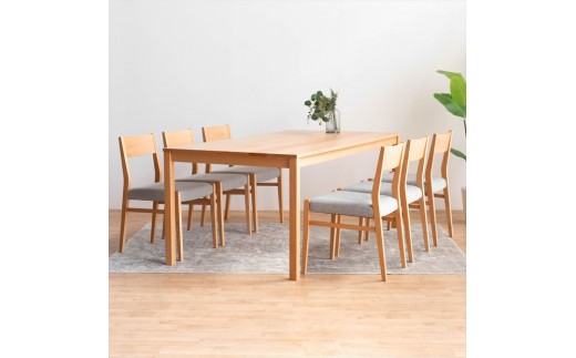 
            DT01 DC01 7点 180 ダイニングセット ビーチクリア アネルカグレー テーブル 椅子
          