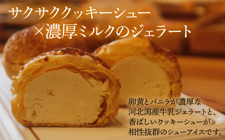 濃厚ミルクのジェラートシュークリーム 10個入り/ シューアイス シュークリーム 生クリーム スイーツ スウィーツ お菓子 おやつ デザート 洋菓子 焼菓子 個包装 冷凍