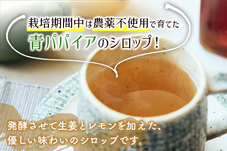 青パパイア酵素シロップ 250ml×3個【B598】
