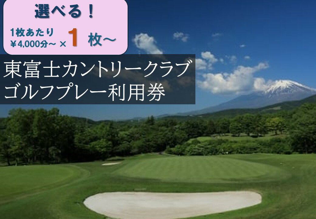 【ふるさと納税】東富士カントリークラブ ゴルフプレー利用券 | 4000円分〜 選べる 利用券 チケット 1枚 4000円×1枚〜 5枚 10枚 20枚 ゴルフ ゴルフ場 フラット ゴルフプレー券 ゴルフ利用券 富士山 富士 景観 券 静岡県 小山町 送料無料