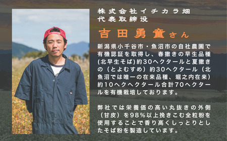 雪室蕎麦 乾麺 蕎麦 180g×12個 イチカラ畑