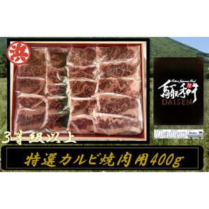 鳥取和牛DAISEN特選カルビ焼肉用(400g) 【鳥取県 境港市】