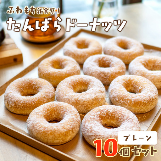 【ふわもちドーナツ】たんばらドーナッツ プレーン10個セット ドーナツ 西条市