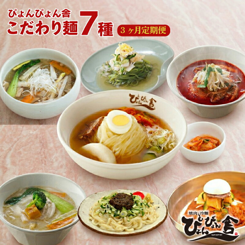 【ふるさと納税】 盛岡冷麺 じゃじゃ麺 盛岡温麺 ぴょんぴょん舎 6食 3回 定期便 ピビン麺 ユッケジャン 辛麺 桑の葉 冷麺 本場 キムチ 麺 有名 ご当地 グルメ 夕飯 おかず スープ 加工食品 めん 麺類 時短 本格 岩手県 盛岡市 東北 岩手 盛岡 株式会社中原商店
