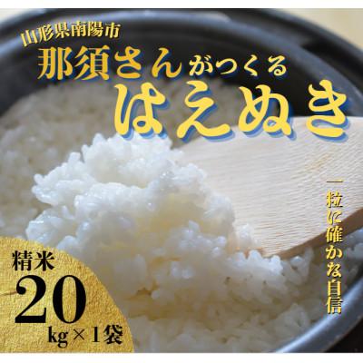 ふるさと納税 南陽市 【令和7年産】 山形県産【はえぬき】精米 20kg(20kg×1袋)【S2565】