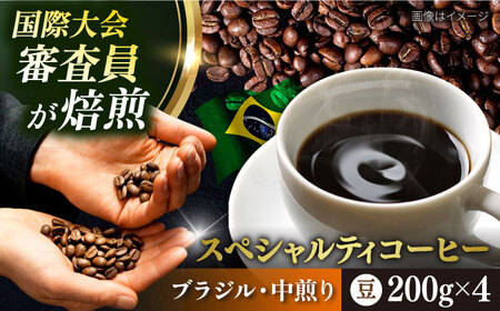 コーヒー豆 お試し 自家焙煎 中煎り ブラジル 200g×4 TSUKIKOYA COFFEE ROASTER ツキコヤ 珈琲 こだわり 横須賀【株式会社RUINS】 [AKAD040]