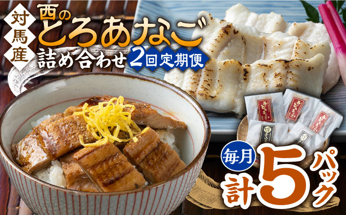 
                  【全2回定期便】対馬産 穴子 詰め合わせ 5PAC《 対馬市 》【対馬水産株式会社】対馬 新鮮 とろ あなご ふわふわ 煮穴子 冷凍 海鮮 [WAV016]
                