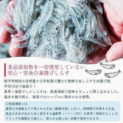 ふるさと納税 西予市 <無添加 釜揚げしらす 70g×8袋入【箱入】>　小分け　丼　シラス　魚　パスタ　グルメ　冷凍 |  | 01