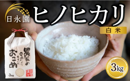 日永園 ヒノヒカリ 白米3kg 【2025年11月下旬より発送予定】 米 お米 ご飯  うきは市