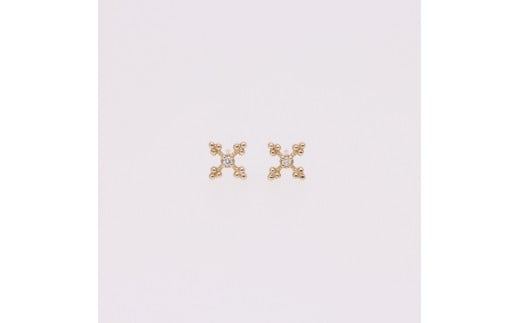 AQ-270　LB-26　 KeriA K10　ラボグロウン　ダイヤモンド　ピアス　アクセサリー　ジュエリー　プレゼント　スタッド　クロス