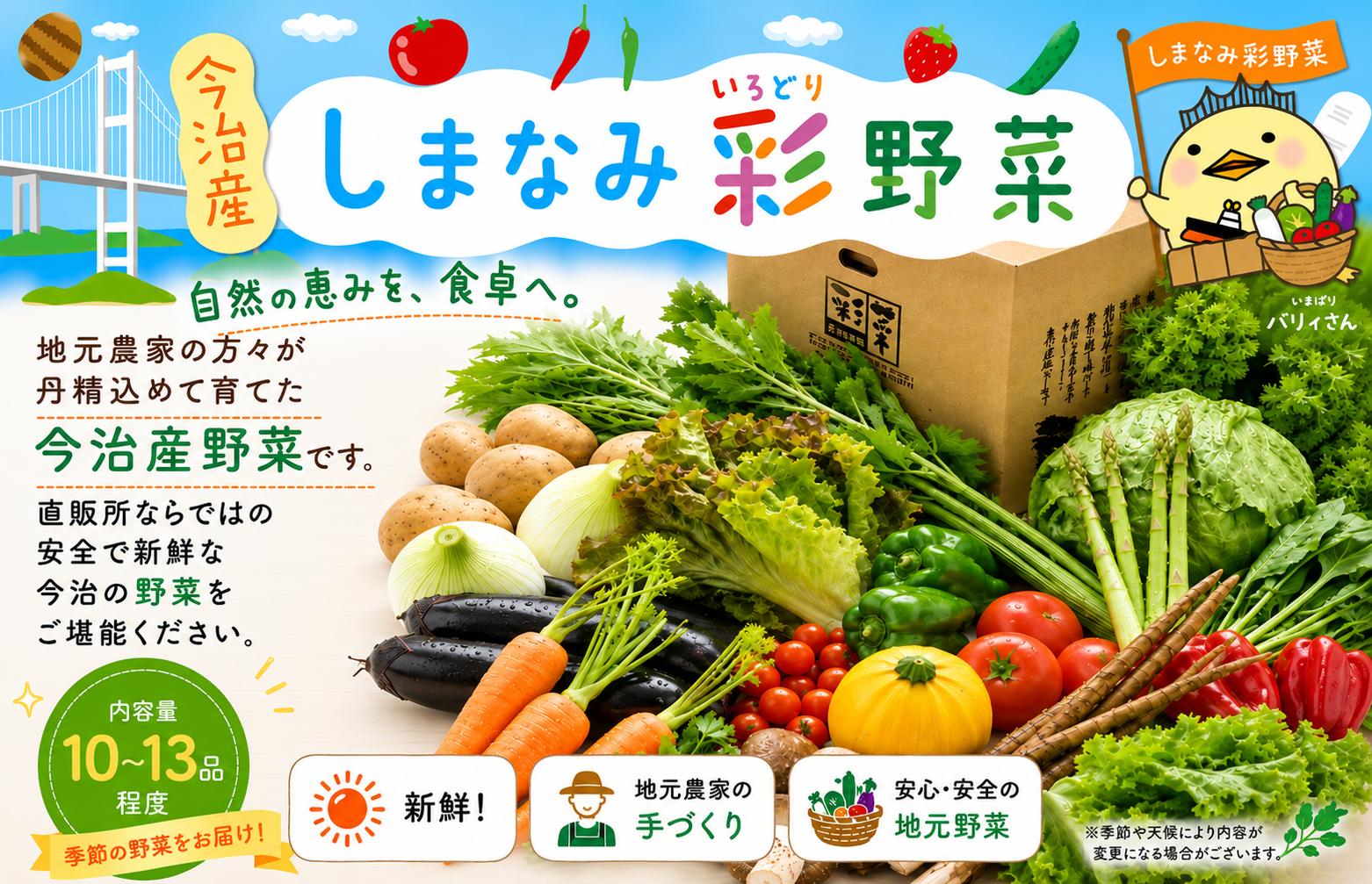 
                  しまなみ彩野菜セット 今治産 野菜 詰合せ  【VB00100】
                