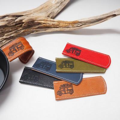 ふるさと納税 御坊市 キャンピングカーロゴがお洒落!　牛革ハンドルカバー　ブラウン  ( 野口オートキャンプ場協力 ) |  | 03
