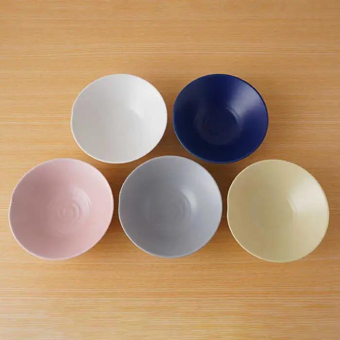 【波佐見焼】天草色釉 預け鉢 小鉢 ボウル 5色セット 食器 皿 【陶もと】 [PE32]  波佐見焼