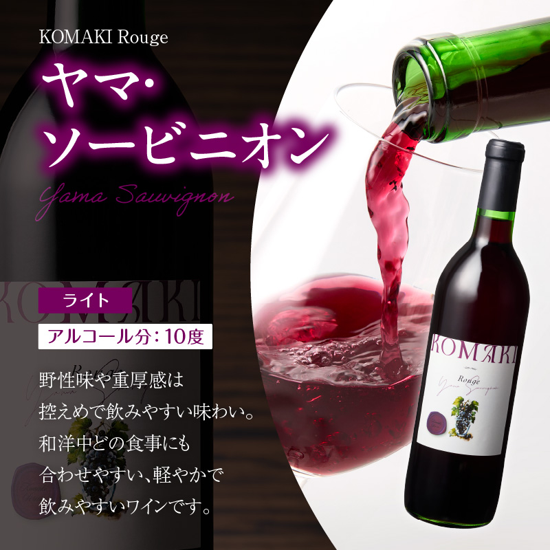 小牧ワイナリー 赤ワイン２本飲み比べセット（小牧産ぶどう100％使用）