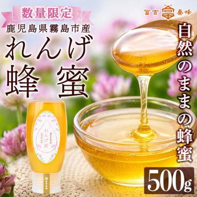 ふるさと納税 霧島市 <数量限定>霧島産れんげ蜜(500g)純粋ハチミツ100%天然【冨吉養蜂】K-203-B